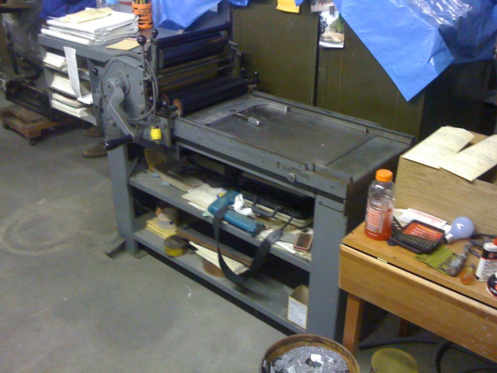 vandercook sp-15 at rowley press