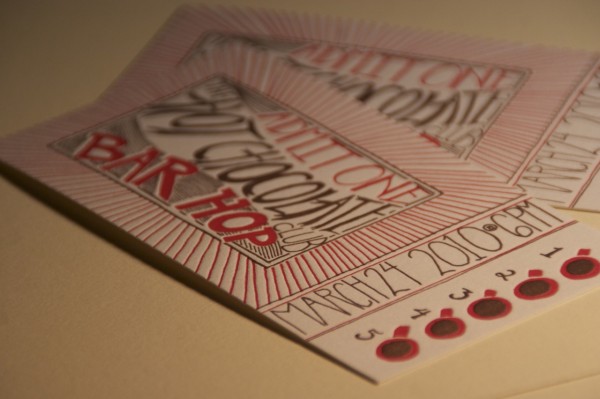 Letterpress Hot Chocolate Club rowley press custom