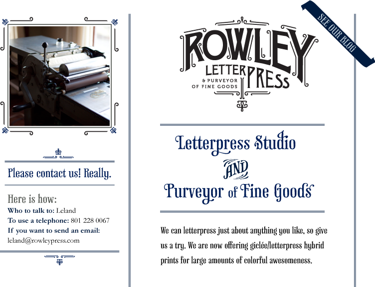 Rowley Press Letterpress